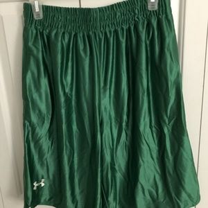 Under Armour green basketball shorts
